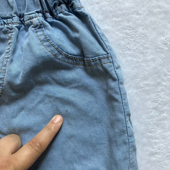 FREE w/ Purchase Denim Jogger Pants Size 110 (4T/5T) | Light Blue Elastic GUC - Picture 16 of 16